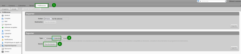 Zimbra vers sogo étape 1
